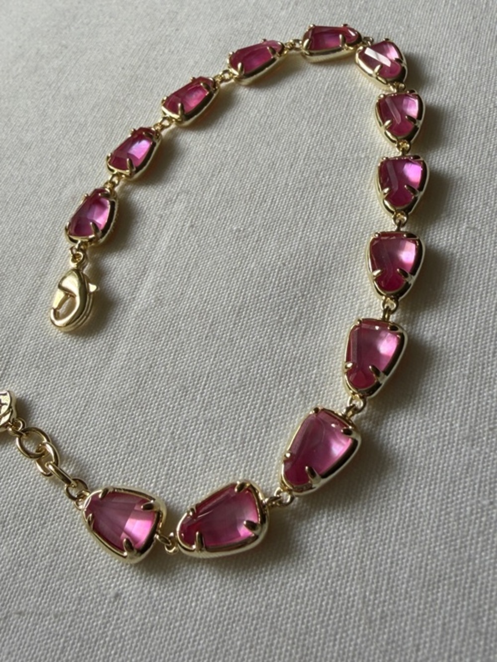 Kendra Scott Gold Tone Pink Stone Bracelet